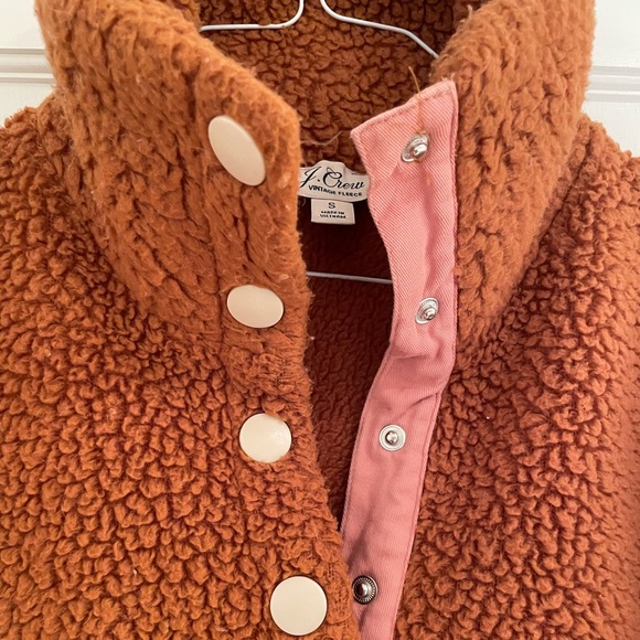 J Crew Snap-collar Sherpa in Polartec® fleece in Adobe - Picture 4 of 8